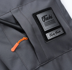 Set Jaket Angin Berlengan Pendek Berlapis Fleece dan Tebal, Pakaian Kerja Luar Ruangan yang Hangat, Tahan Air dan Tahan Kotoran. - Product Image 6