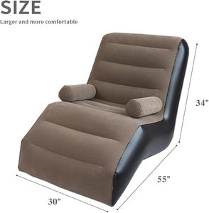 Chaise longue <span class=keywords><strong>gonflable</strong></span> unique de haute qualité Air Valve accoudoir dossier sauter canapé <span class=keywords><strong>salon</strong></span> floqué chaise longue pour bureaux <span class=keywords><strong>jardin</strong></span> - Product Image 2