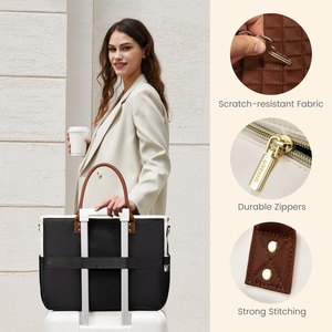 Sacs fourre-tout en polyester de grande taille <span class=keywords><strong>pour</strong></span> femmes LOVEVOOK, imperméables, multi-poches, sacoche <span class=keywords><strong>pour</strong></span> ordinateur portable <span class=keywords><strong>pour</strong></span> infirmières, école, ordinateurs portables de 15,6 à 17 pouces - Product Image 5