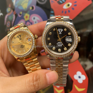 <span class=keywords><strong>Orologio</strong></span> Automatico Meccanico da Uomo con Diamanti Moissanite, Placcato in Oro 18K, <span class=keywords><strong>36</strong></span> <span class=keywords><strong>mm</strong></span>, Vetro Zaffiro, Supera il Test del Diamante - Product Image 5