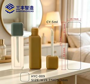 หลอดลิปกลอสแบบสี่เหลี่ยมฝ้าแบบใหม่ บรรจุภัณฑ์เครื่องสำอาง - Product Image 2