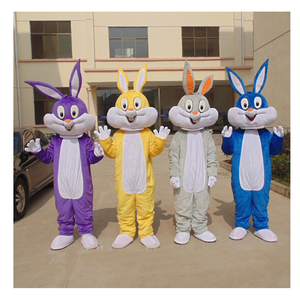 Different color walking rabbit costume, adult Easter bunny costume for festival