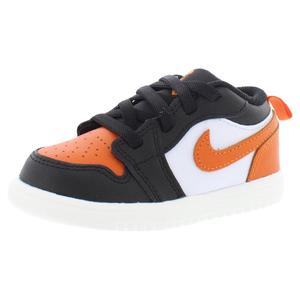 Nike Jordan 1 Low Alt Leather Zapatos para bebés y niños pequeños Black Starfish White Sail - Product Image 1