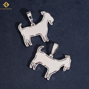 USA Warehouse GRA Certified Rhodium Plated Moissanite Hip Hop Iced Pendant 925 Sterling Silver Necklace VVS Moissanite Pendant - Product Image 5