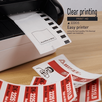 Hochwertige Wasserfeste Selbstklebende Thermoetikettenrolle DK-22113 für Brother QL Drucker Schwarz Weiß 62mm X 15,24m Verpackung