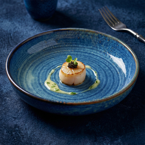 Directo de fábrica venta al por mayor y de <span class=keywords><strong>porcelana</strong></span> restaurante a granel plato de ensalada de cerámica hotel frutas secas plato hondo - Product Image 1