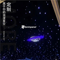 Plafond acoustique suspendu Étoile Impression numérique Plafond en polyester Panneau acoustique en fibre PET Panneau acoustique pour mur et plafond