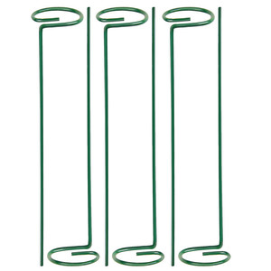 Cross-border vegetable garden vegetable <b>trellis</b> <b>flower</b> pole single ring wrought iron plant support pole orchard seedling fixing - Product Image 2