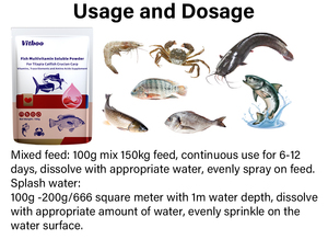 Logo kustom Vitamin untuk pertumbuhan ikan Premix Tilapia lele suplemen akuatik Multivitamin meningkatkan kekebalan ikan - Product Image 4