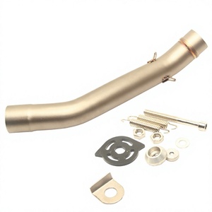 Tubo de Escape para Motocicleta Kawasaki Z750 Z800, Sección Media, Acero Inoxidable, Tubo Curvado de 10 cm de Diámetro, Pieza de Aislamiento Térmico - Product Image 2