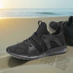 Chaussures de randonnée pour hommes, respirantes, légères, en mesh noir, pour la formation en lutte contre les incendies en extérieur 019 - Product Image 3