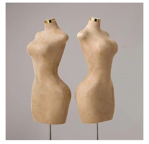 Grande <span class=keywords><strong>taille</strong></span> femme torse Mannequin fibre de verre velours tissu femme robe mannequins grande hanche soutien-gorge support pour Boutique affichage - Product Image 5