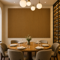 Panneau acoustique en placage de bois personnalisé, options de couleur chêne, noyer, frêne, érable, panneau mural rainuré pour hôtel