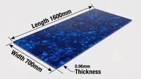 Deep Sapphire Blue Celluloid Sheet with Iridescent Crackle Texture Glossy Finish for Vintage Guitar Picks and Luxury Inlay Work