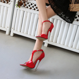 Zapatos <span class=keywords><strong>de</strong></span> Tacón Alto con Tiras Cruzadas Sensuales para Mujer, Talla Grande, Zapatos <span class=keywords><strong>de</strong></span> Tacón <span class=keywords><strong>de</strong></span> Aguja para Club Nocturno, Estilo <span class=keywords><strong>Azafata</strong></span> - Product Image 3