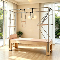Table Trapèze Pilates Cadillac en Bois d'Érable, Qualité Studio, Équipement Robuste, Vente Directe Usine, Approvisionnement en Gros