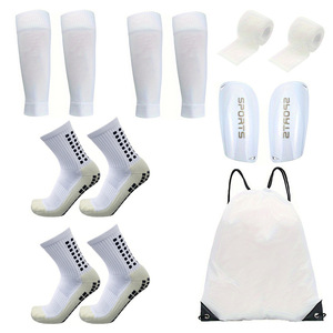 Chaussettes de football en gros Bandage mollet manches antidérapant jambières ensembles de protège-tibias <span class=keywords><strong>pour</strong></span> le basket-ball Football Sports - Product Image 4