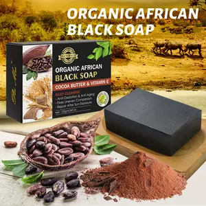 Natürliche Reinigung White ning Beauty Kakaobohnen Vitamin E African Black Soap