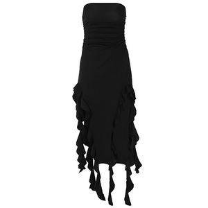Abito Estivo 2026 da <span class=keywords><strong>Donna</strong></span> Stile Europeo e Americano, Nuovo, alla Moda, Sexy, Personalizzato, con Scollatura Avvolgente e Orlo Irregolare - Product Image 6