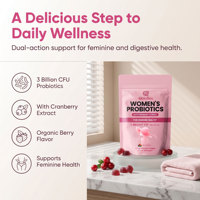 Permen Probiotik Qbioflex OEM Bebas Gula untuk Wanita dengan Ekstrak Cranberry untuk Kesehatan Kewanitaan Rasa Berry Suplemen Probiotik