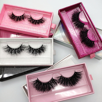 Soie 5 paires 6d cils Faux cils de vison Cat-eye Faux cils de vison 8d Wispy 15-18mm Faux cils de vison