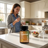 Cápsulas de Bisglicinato de Hierro 20mg con Vitamina C, Alta Absorción, Suave para el Estómago, Alto Contenido Proteico, Suplemento para el Sistema Inmunológico en Adultos, OEM