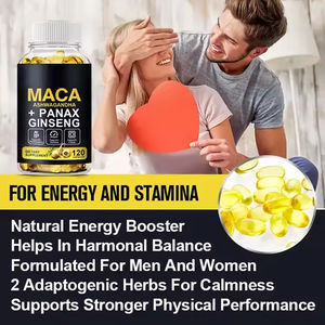 Cápsulas Blandas de Extracto de Raíz de Maca, Ginseng y Ashwagandha, Suplementos Herbales para Hombres Adultos para Mejorar la Energía Masculina - Product Image 3