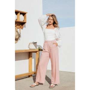 Pantalon décontracté taille haute pour femme, ajustement souple, écologique, respirant, séchage rapide, conçu pour une liberté de mouvement naturelle et confortable - Product Image 4