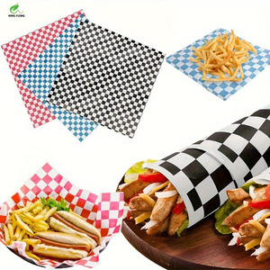 Emballage de burger avec logo imprimé personnalisé Wins Flying <span class=keywords><strong>Papier</strong></span> d'emballage biodégradable anti-graisse pour l'emballage des aliments - Product Image 1