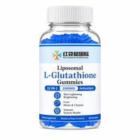 Gummies de L-Glutathion Liposomal Personnalisées OEM ODM Marque Privée, Soutien Antioxydant, Emballage Personnalisé, 2000mg Myrtille