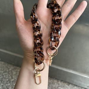 สายโซ่อะคริลิคสีน้ำตาลมีสไตล์ตะขอทองอเนกประสงค์กระเป๋าแฟชั่นเปลี่ยนโซ่หลายสไตล์อุปกรณ์เสริมกระเป๋า DIY - Product Image 4