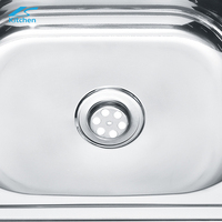 Évier de cuisine encastrable à cuve unique, durable, avec drain, pour cuisine, buanderie et buvettes domestiques