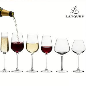 Verres à vin <span class=keywords><strong>de</strong></span> <span class=keywords><strong>Bourgogne</strong></span> ovales à long pied, style européen, transparents, durables, fabriqués à la machine, capacité 670 ml, compatibles lave-vaisselle, <span class=keywords><strong>de</strong></span> la marque Lanques Premium - Product Image 6