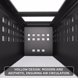 Cama moderna para perros con diseño hueco, tapa de acrílico transparente, jaula portátil para mascotas con ruedas giratorias para uso en interiores y exteriores - Product Image 4