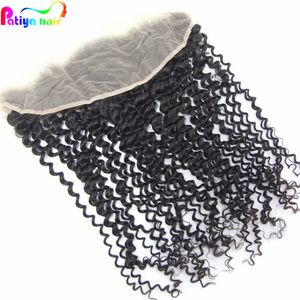 カーリーヘアHDスイスフロントクロージャー安い生インド人毛13*4フロントレース透明リアルHD正面 - Product Image 2
