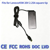 Adaptateur d'alimentation pour ordinateur portable 45W 20V 2.25A, pointe carrée fine, compatible avec Lenovo ADLX45NLC3A ThinkPad Notebook
