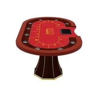 Table de poker professionnelle YH 96 pouces 10 places avec plateau à jetons, rouge chanceux, pour casino et Texas Hold'em