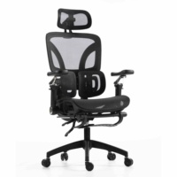 Silla de Oficina Ergonómica Directa de Fábrica, Totalmente de Malla, Respaldo Alto, Reposacabezas Ajustable, Reposabrazos 6D, Giratoria 360°, para Oficina en Casa, Estilo Contemporáneo