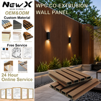 Revêtement mural extérieur imperméable en WPC, panneau rainuré en composite bois-plastique pour la façade de villa, les projets de construction de jardins