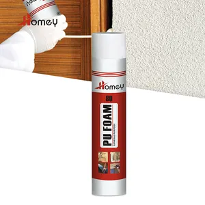 Homey OEM waterproof polyurethane PU foam window door frame gaps no odor or smell flexible pu foam expanding closed cell pu foam