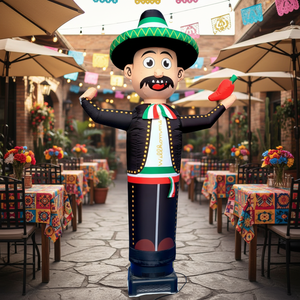 Figurine gonflable de fermier de 3 m de haut, personnalisée, pour publicité, danseur gonflable de 10 pieds de haut - Product Image 1