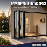 Ventana Corredera Panorámica de Aluminio de Diseño Moderno Personalizada, Ventana Abatible y Plegable para Patio