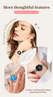 I220 Damen-Smartwatch zum Anrufen und Tätigen von Anrufen, 1,27-Zoll-Fitness-Tracker, Herzfrequenz-, Schlaf- und Blutsauerstoff-Monitor ODM
