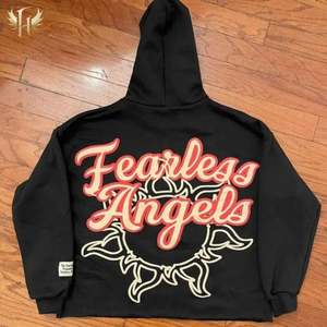 Custom Chenille Patch Embroidery No <b>String</b> Hoodie Satin Hooded Heavyweight 500GSM Fleece French Terry Satin <b>Lined</b> Hoodies - Product Image 2