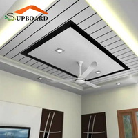 Plaques de plafond suspendu en PVC imperméables pour toilettes, installation facile et moderne