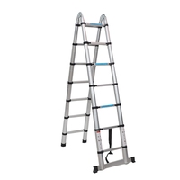 Échelle télescopique portable en gros, échelle multifonction, échelle pliante en aluminium épaissi pour la maison