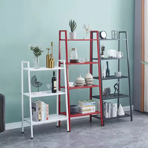 Estantería Metálica <span class=keywords><strong>de</strong></span> 4 Niveles Estilo Nórdico para Sala <span class=keywords><strong>de</strong></span> Estar, Venta Directa <span class=keywords><strong>de</strong></span> Fábrica, Estantería <span class=keywords><strong>de</strong></span> Acero Tipo Escalera, Librería Metálica - Product Image 1