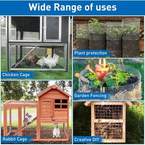 Welded <b>Mesh</b> Hardware Cloth 1/2 In X 15.7 In X 6 Ft Galvanized For Bird <b>Wire</b> Rabbit Gopher Fence - Product Image 6