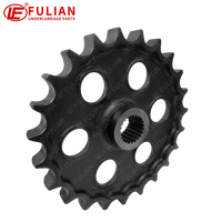 Piñón 68581-14430/68511-14430 de 23 Dientes y 6 Orificios para Miniexcavadora Kubota KH101 KH151 KH161-2, 50MnB 56-62HRC