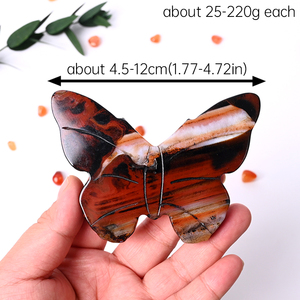 Vendita calda <span class=keywords><strong>farfalla</strong></span> di cristallo intagliato a mano nero e rosso Sardonyx <span class=keywords><strong>farfalla</strong></span> per la decorazione - Product Image 6
